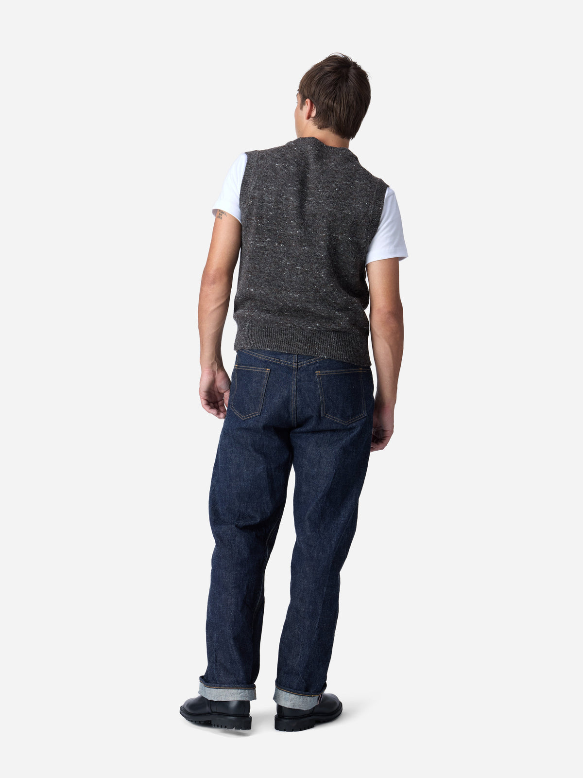 Sweater Vest Pewter Tweed