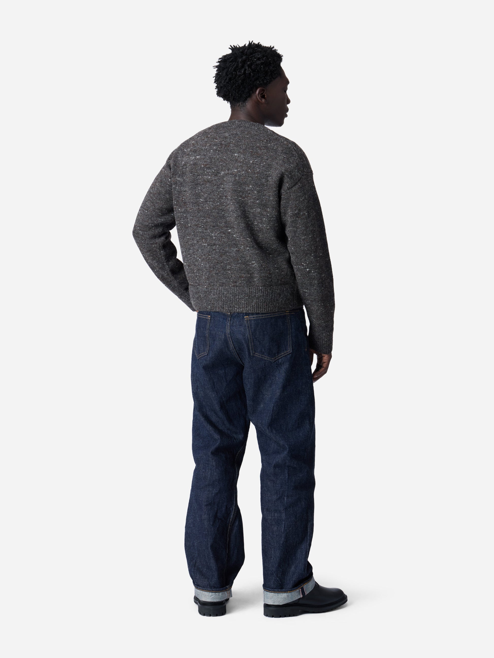 V-Neck Sweater Pewter Tweed