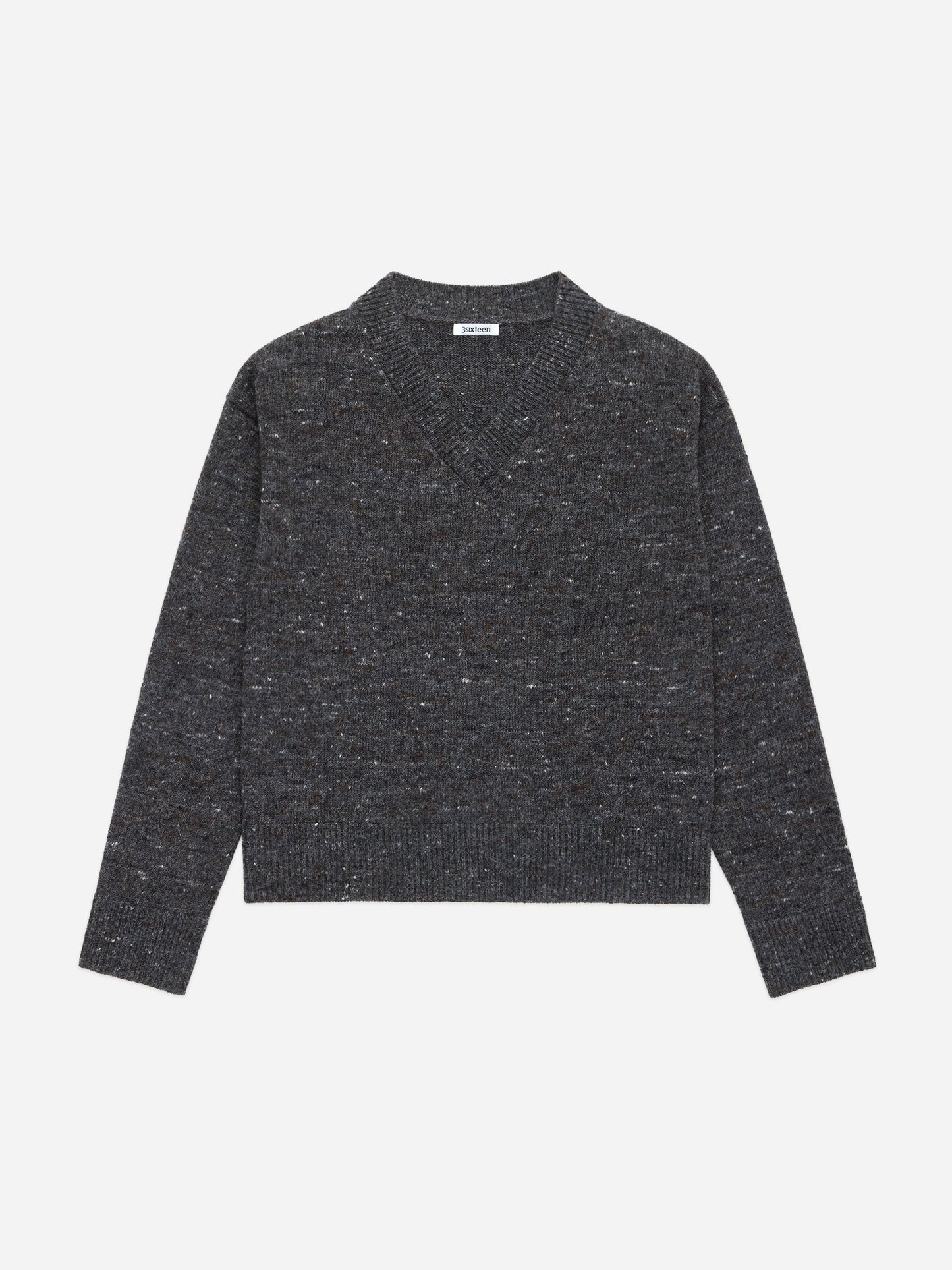 V-Neck Sweater Pewter Tweed