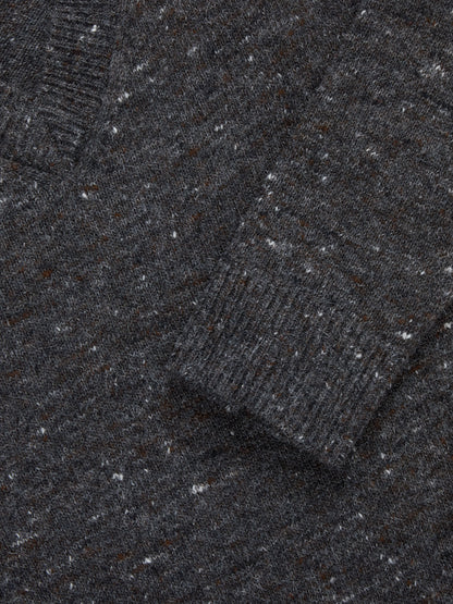V-Neck Sweater Pewter Tweed