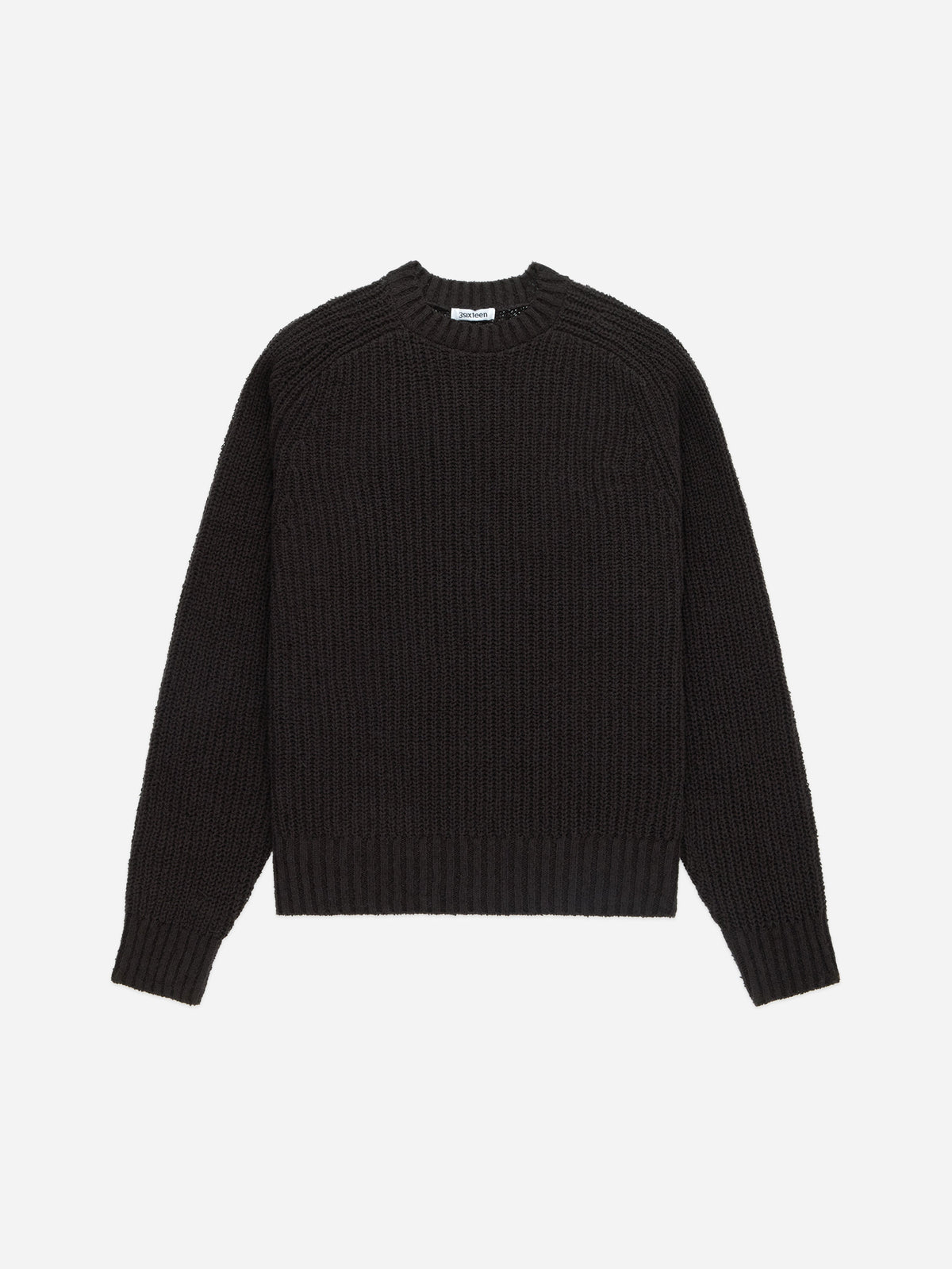 Cotton Crewneck Sweater Bark Boucle