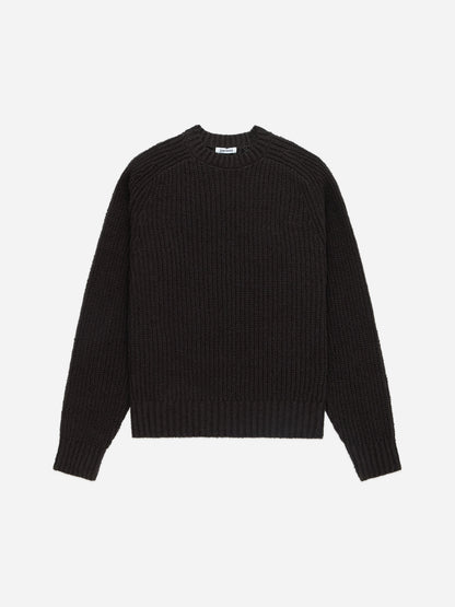 Cotton Crewneck Sweater Bark Boucle
