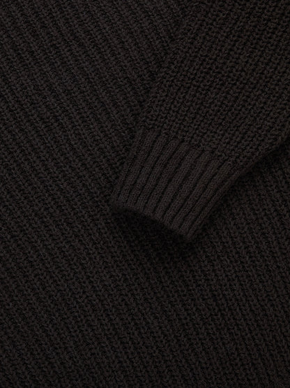 Cotton Crewneck Sweater Bark Boucle