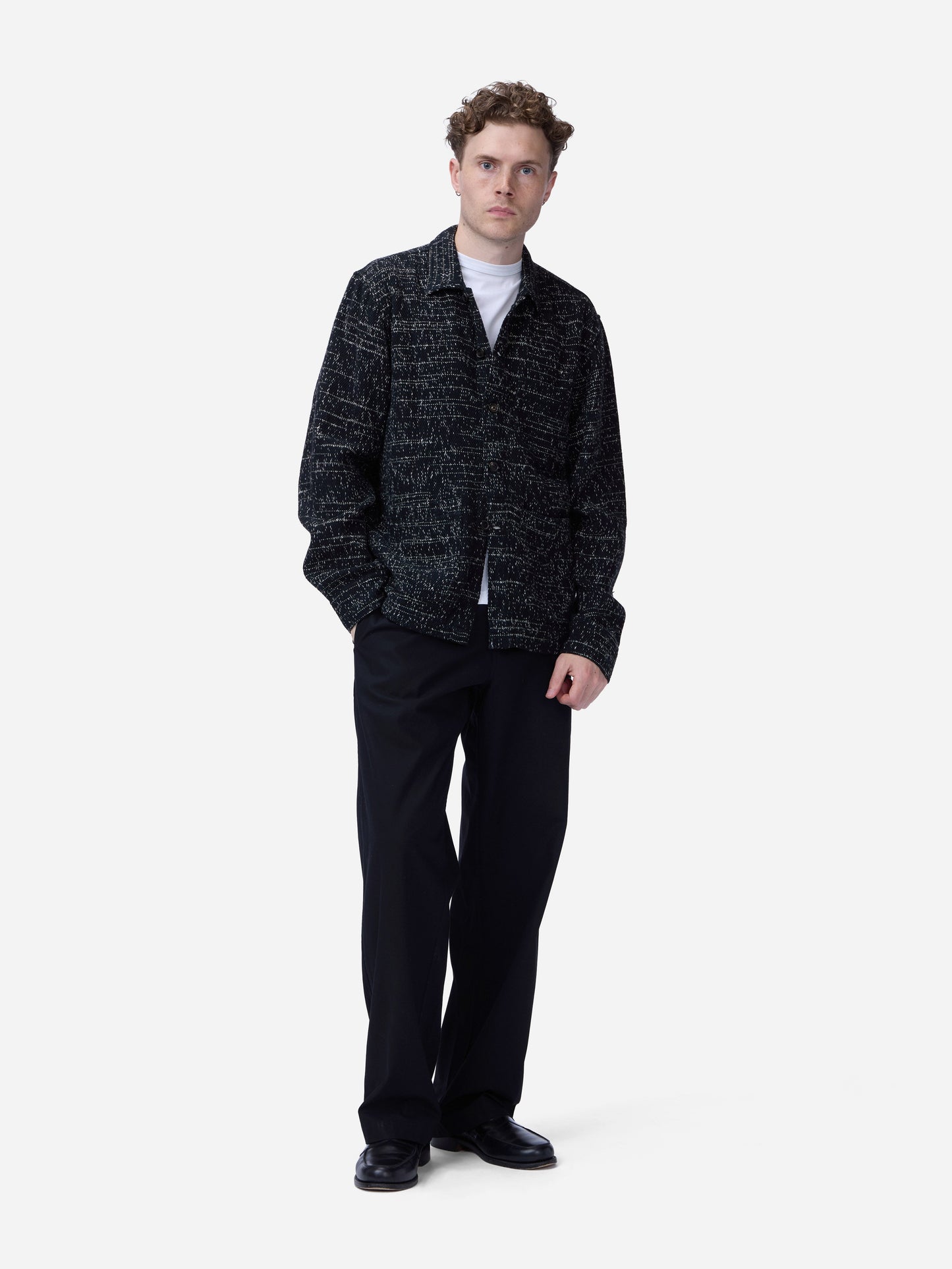 Shop Jacket Navy/White "Kantha"