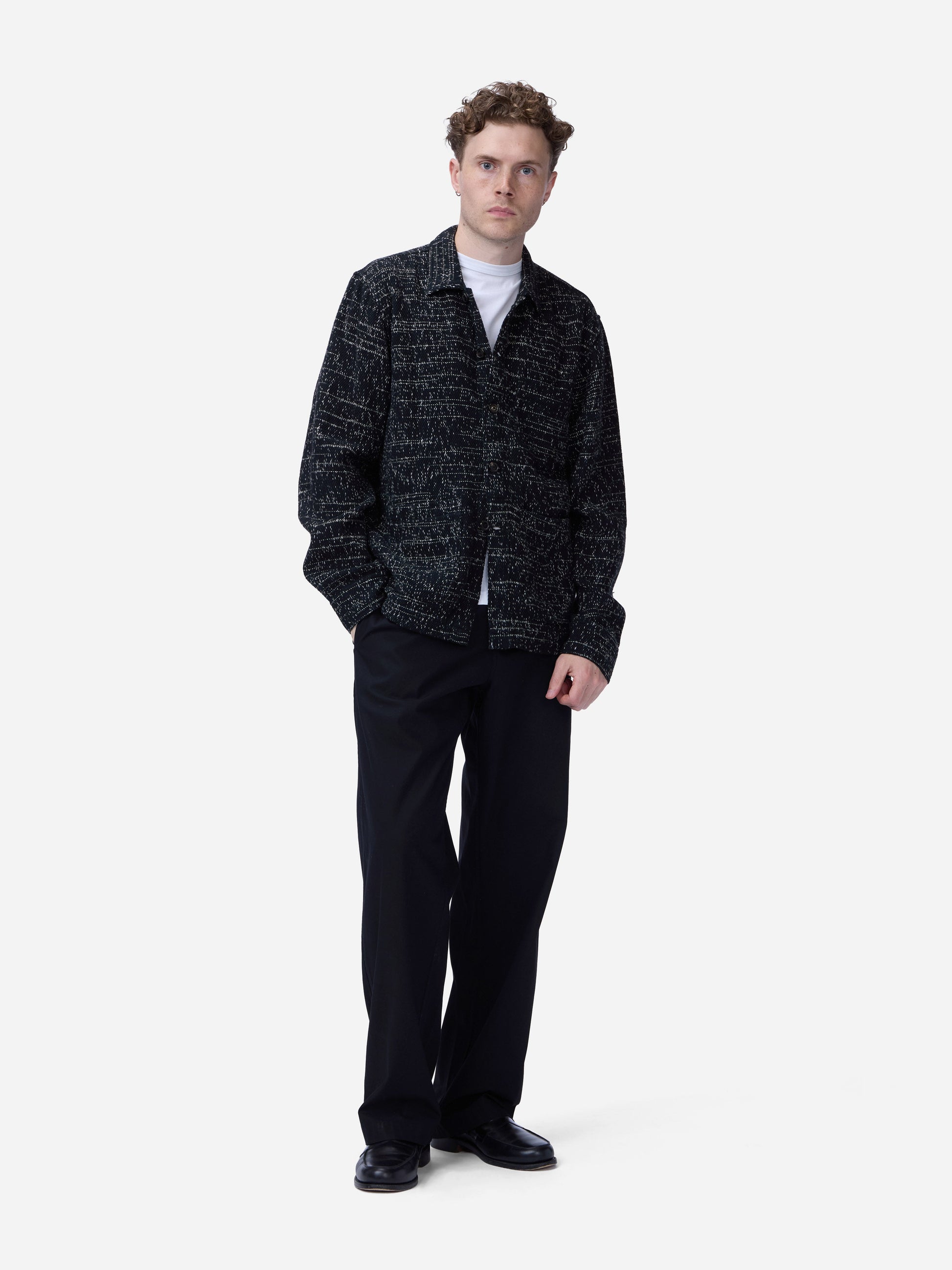 Shop Jacket Navy/White "Kantha"