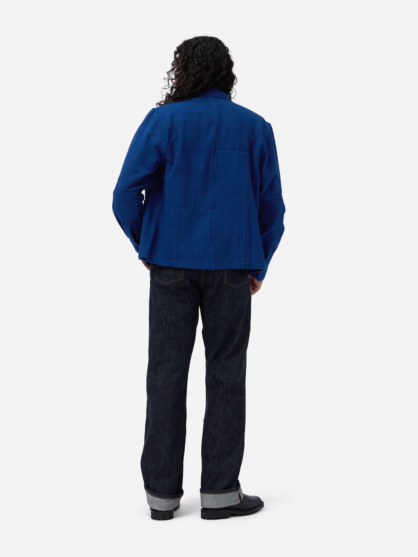 Shop Jacket Indigo Patchwork Khadi