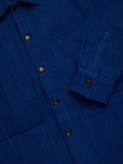 Shop Jacket Indigo Patchwork Khadi