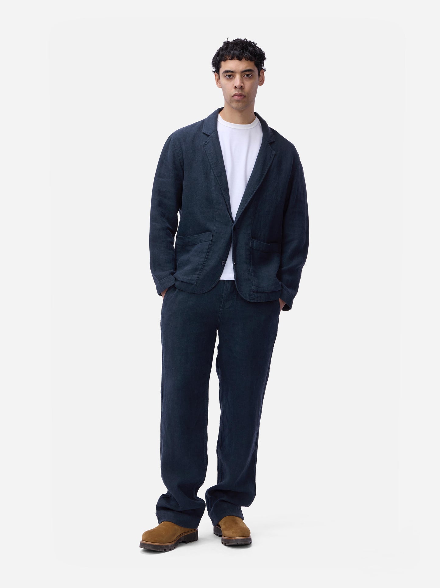 Work Blazer Midnight Linen