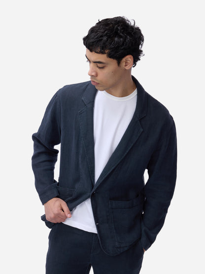 Work Blazer Midnight Linen