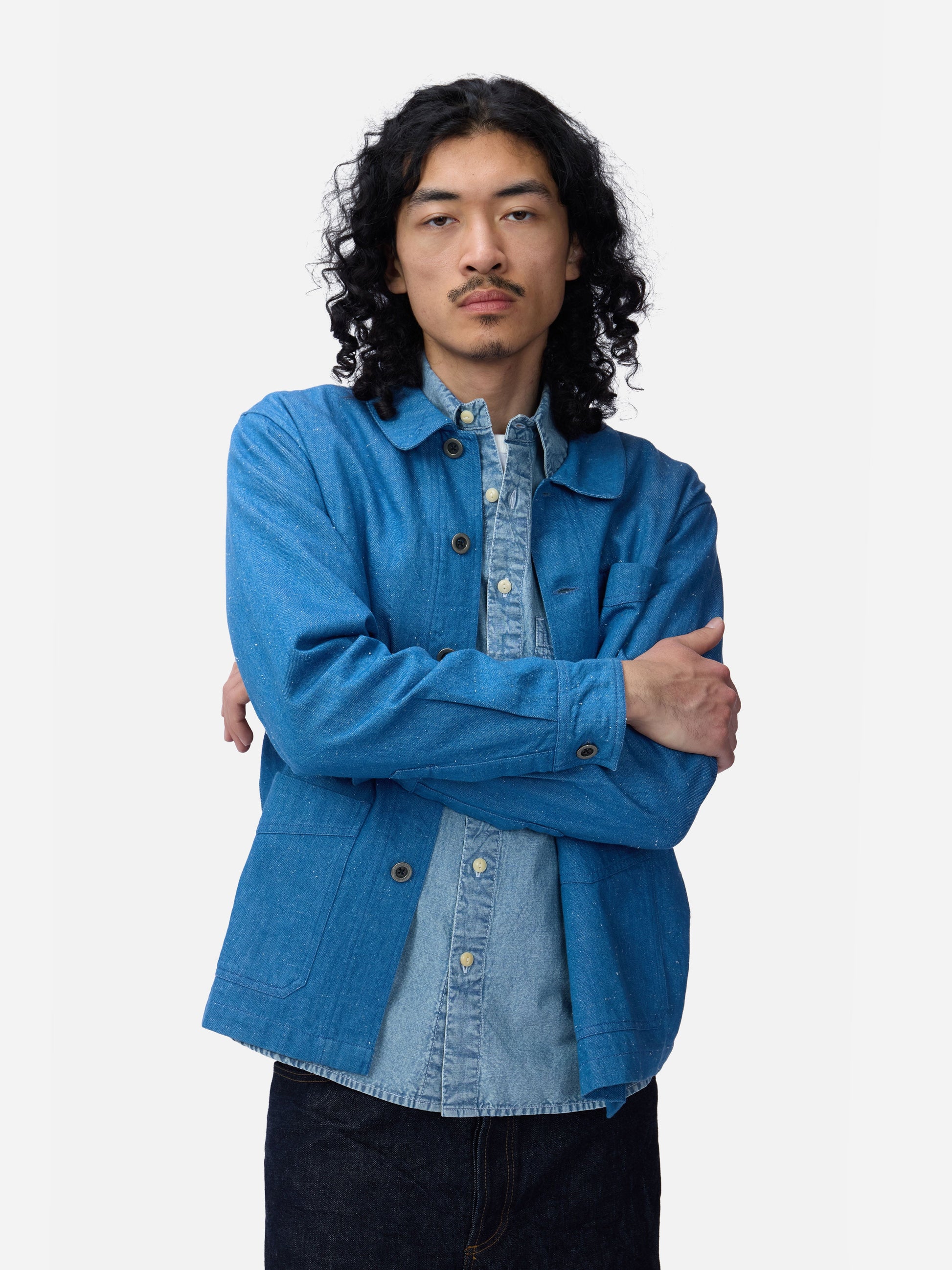French Work Jacket Light Indigo
