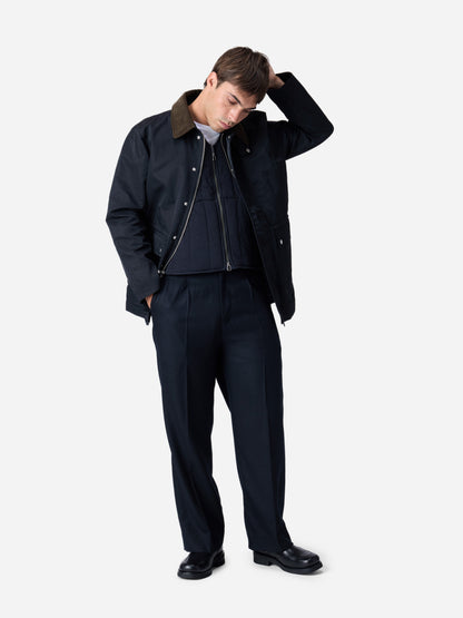 Country Jacket Black Waxed Nylon