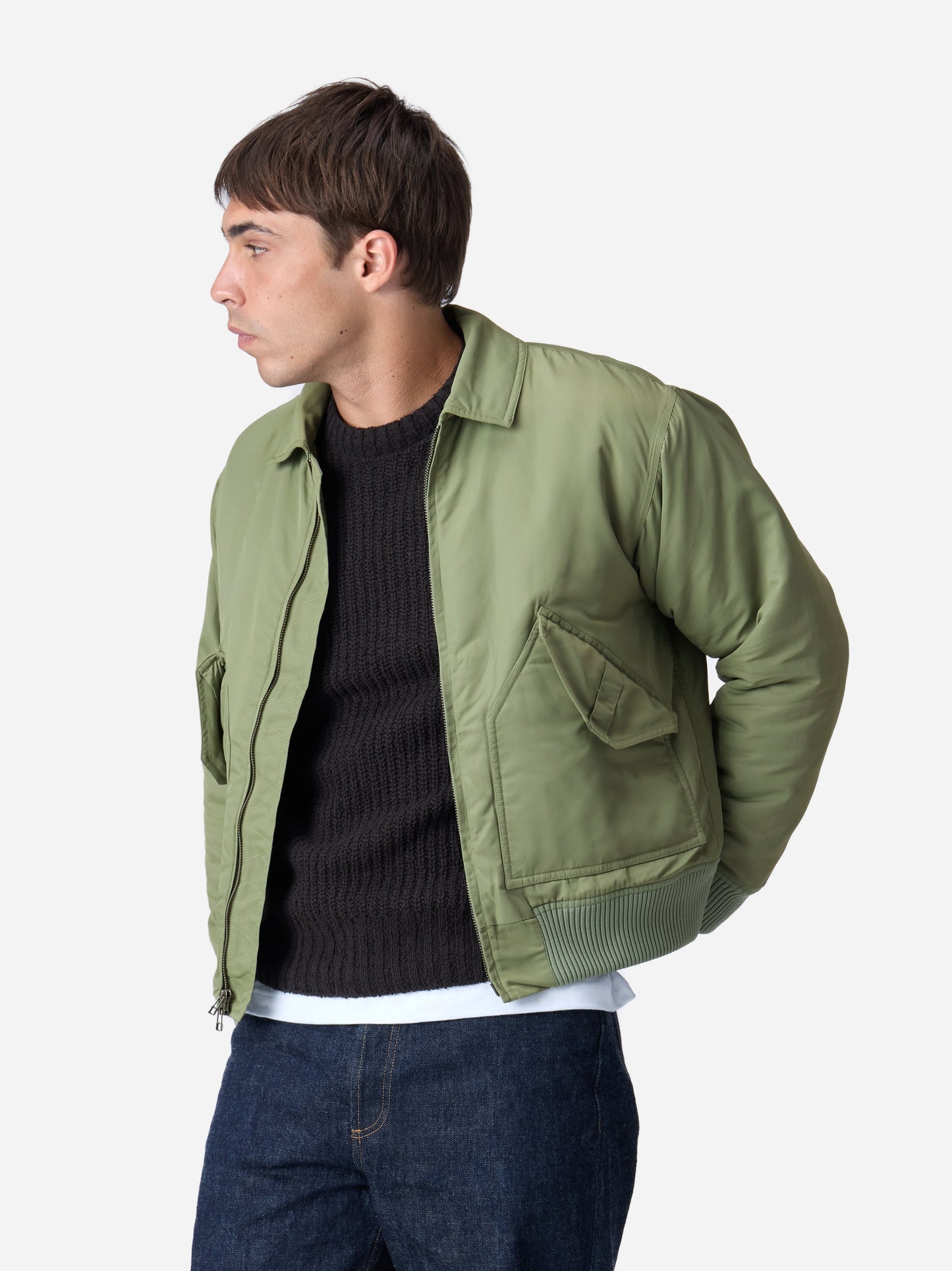 CWU Flight Jacket Sage Aviator Satin