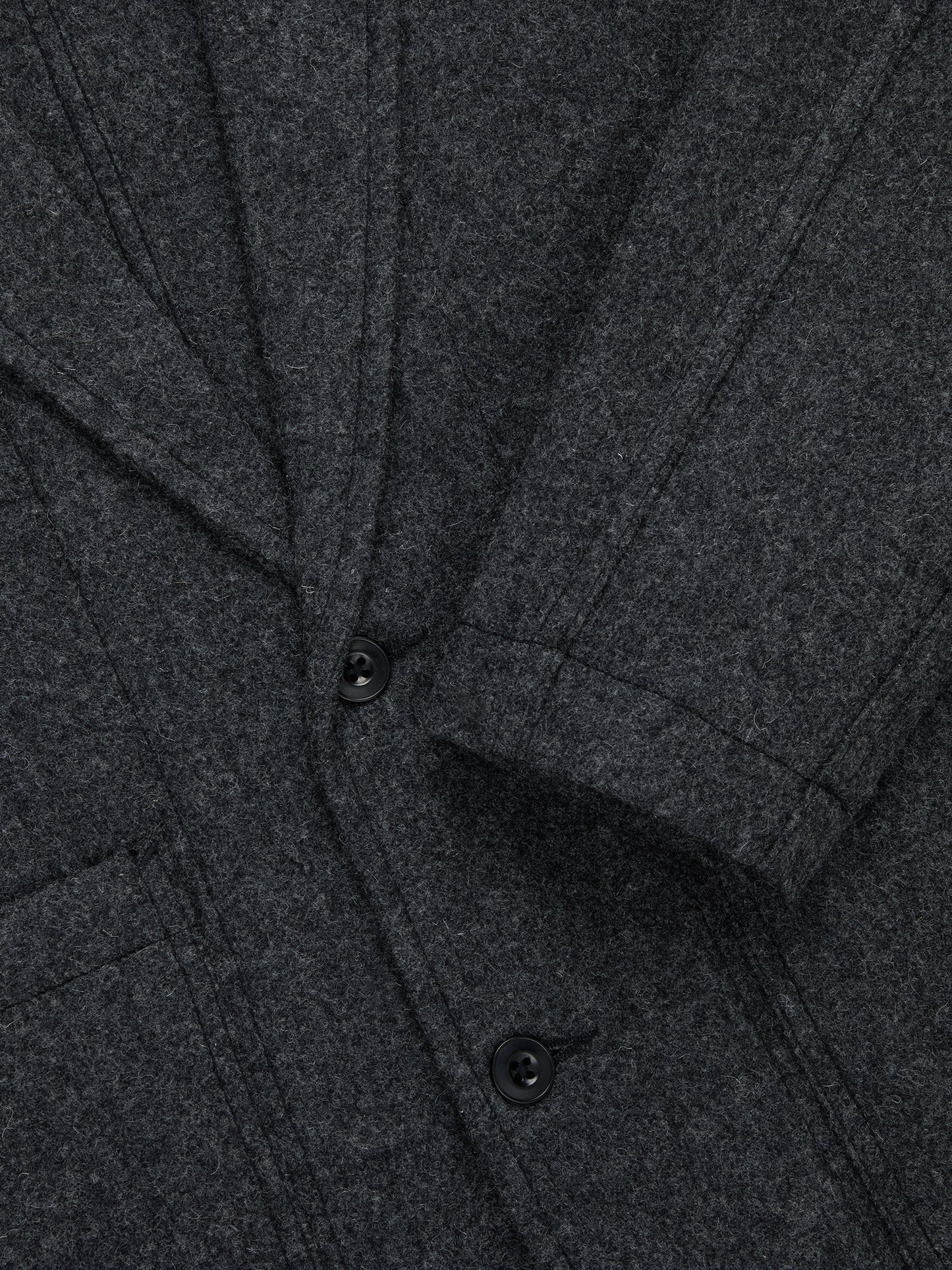 Work Blazer Grey Melton Wool
