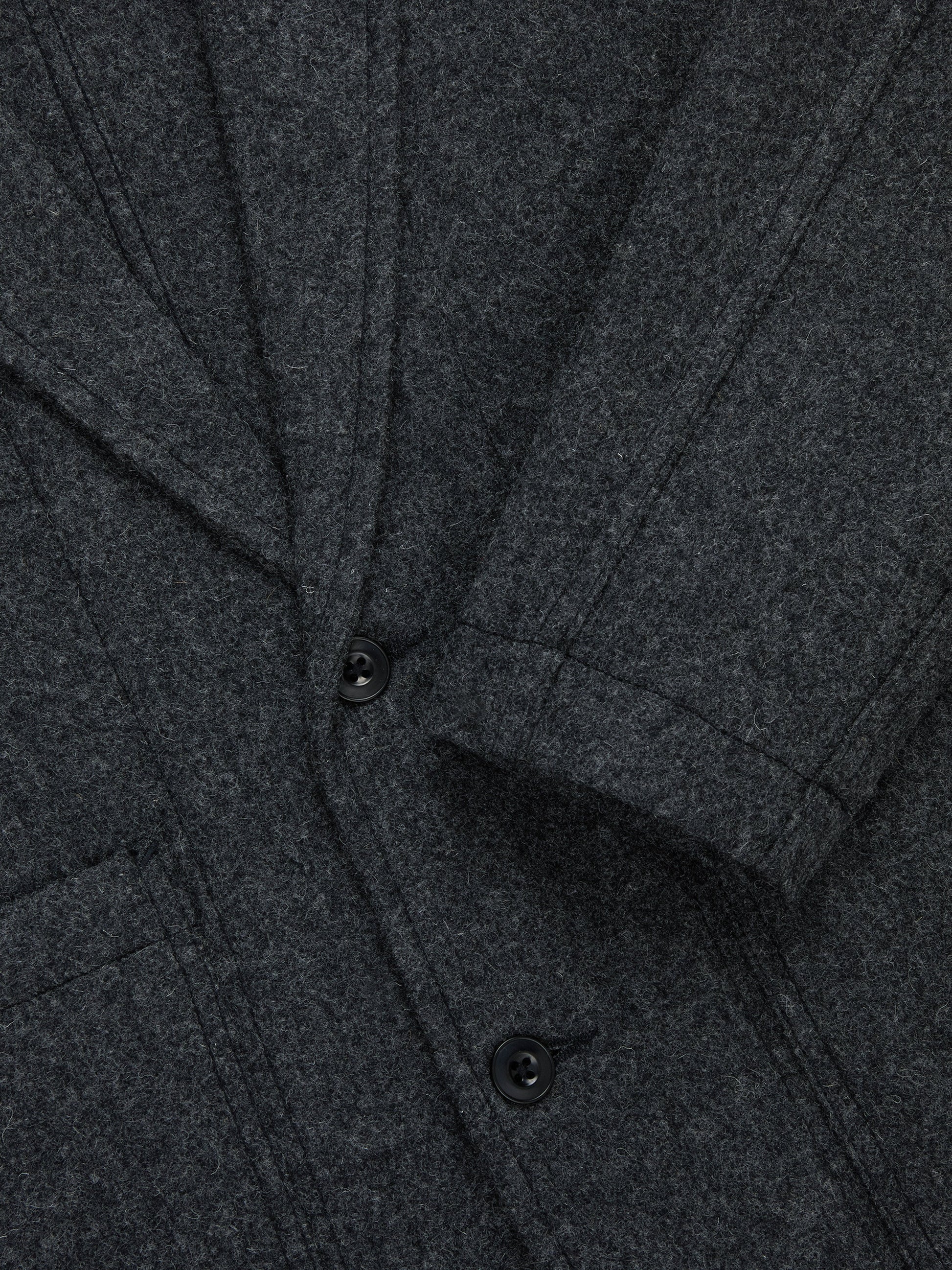 Work Blazer Grey Melton Wool