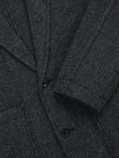 Work Blazer Grey Melton Wool
