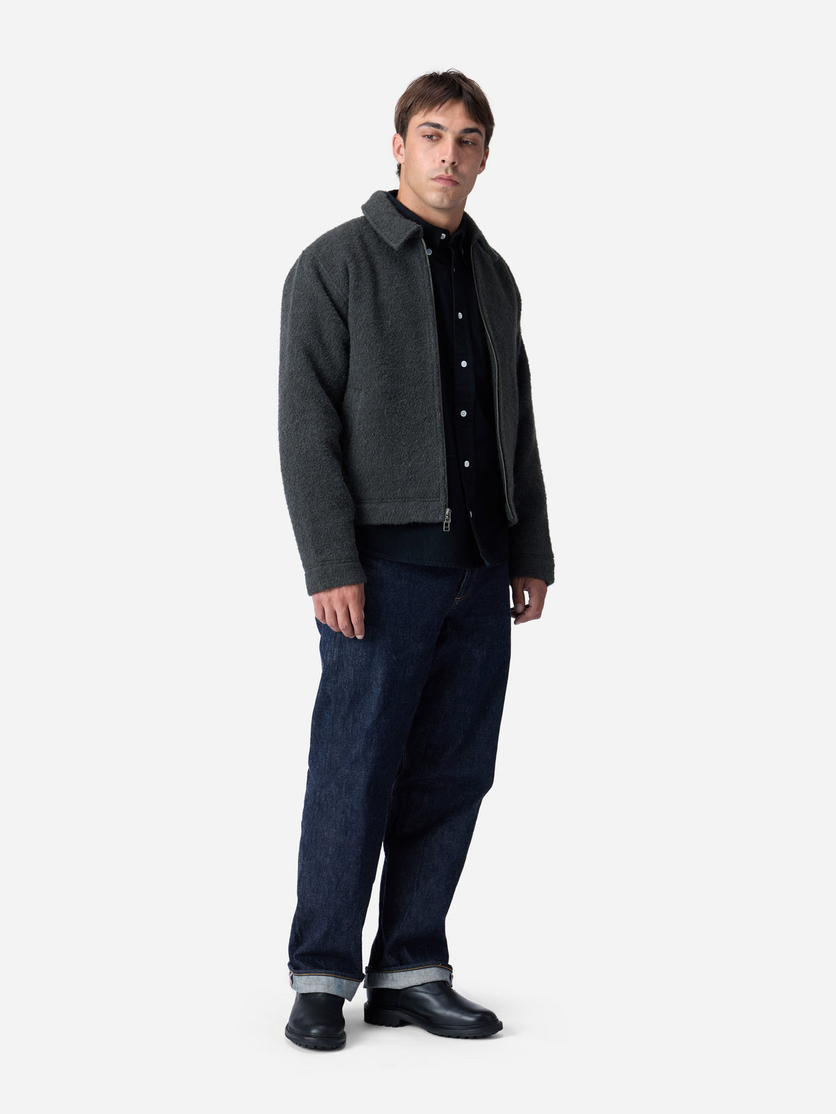 Club Jacket Charcoal Boucle