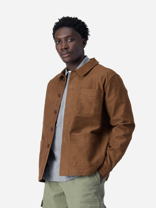 French Work Jacket Brown Moleskin