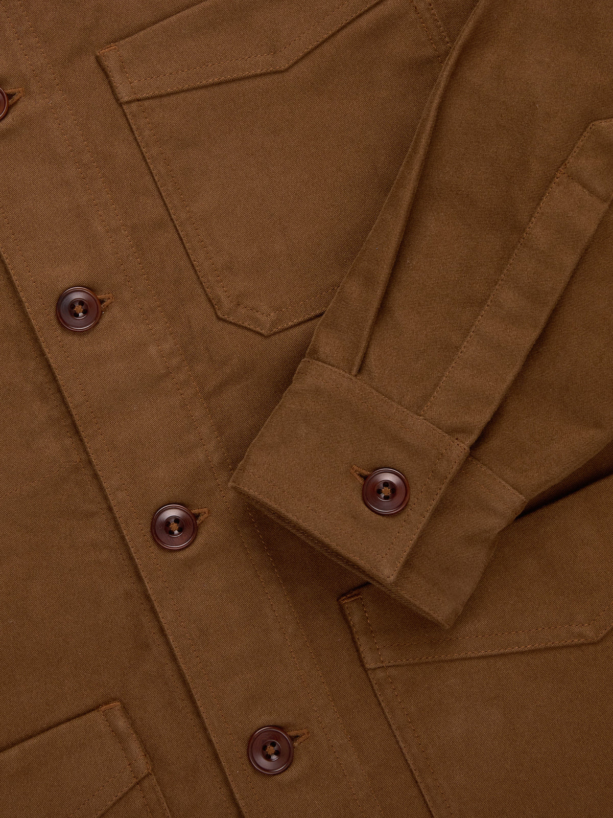 French Work Jacket Brown Moleskin