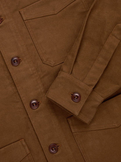 French Work Jacket Brown Moleskin