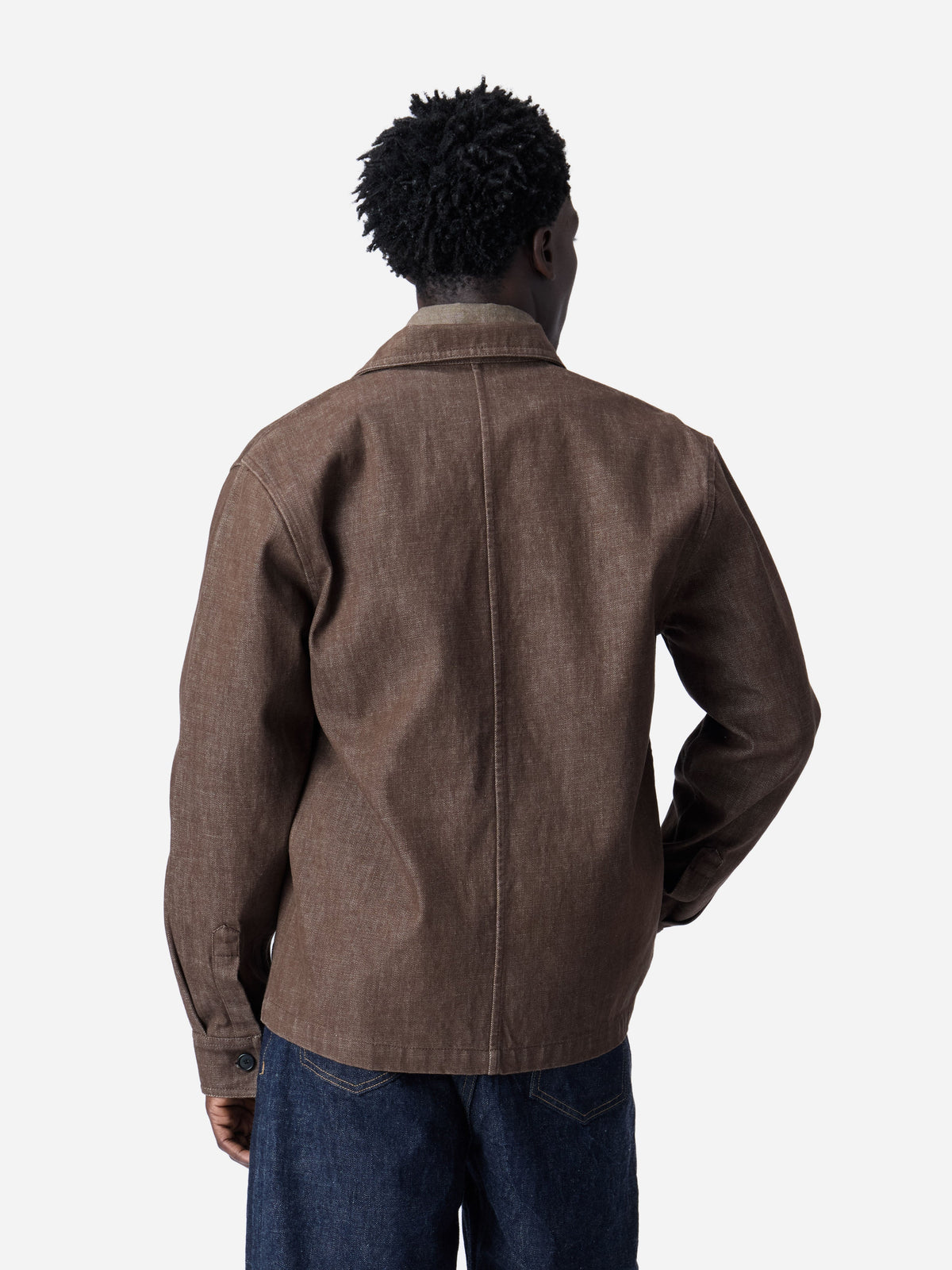 Shop Jacket Brown Denim