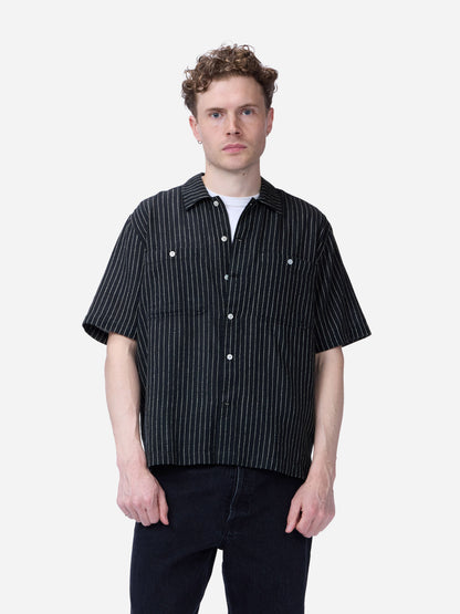 Short Sleeve Workshirt Handloom "Wabash" Stripe