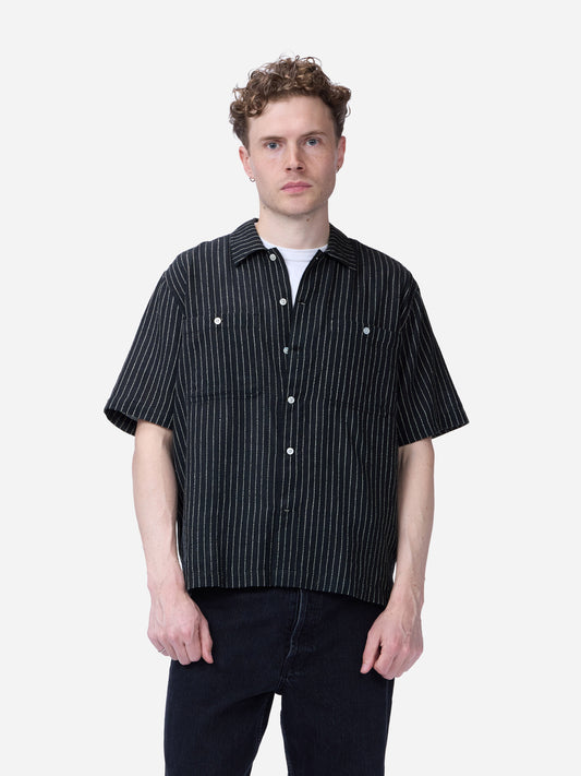 Short Sleeve Workshirt Handloom "Wabash" Stripe