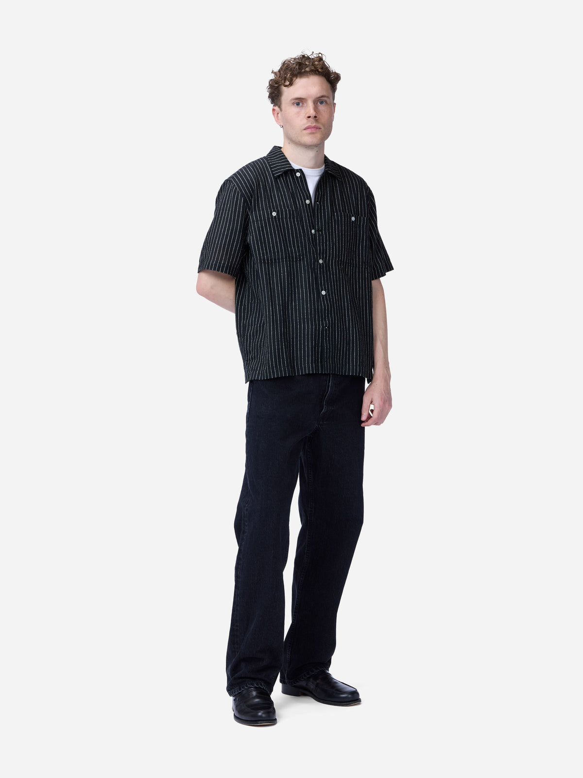 Short Sleeve Workshirt Handloom "Wabash" Stripe