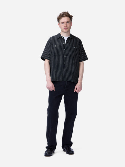Short Sleeve Workshirt Handloom "Wabash" Stripe