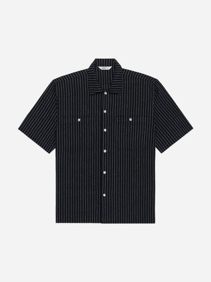 Short Sleeve Workshirt Handloom "Wabash" Stripe