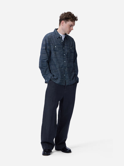 Commuter Shirt Handloom Midnight Microcheck