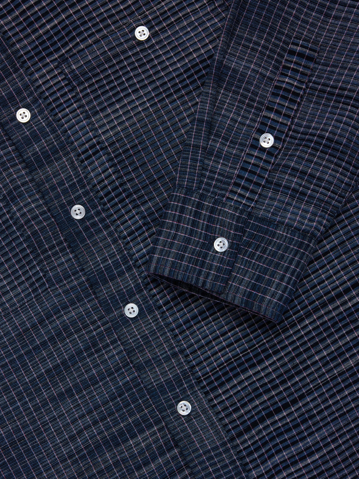 Commuter Shirt Handloom Midnight Microcheck