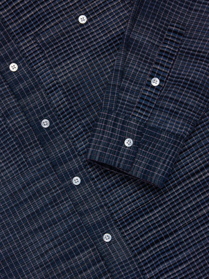 Commuter Shirt Handloom Midnight Microcheck