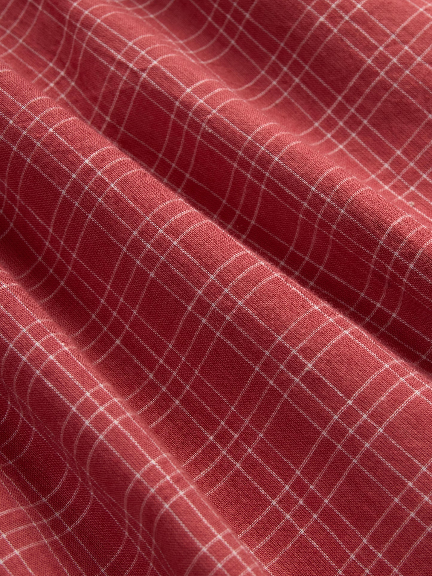 Short Sleeve Loop Shirt Red Microcheck