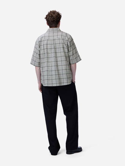 Short Sleeve Commuter Shirt Handloom Grey Check