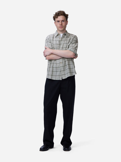 Short Sleeve Commuter Shirt Handloom Grey Check