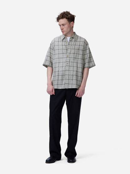 Short Sleeve Commuter Shirt Handloom Grey Check
