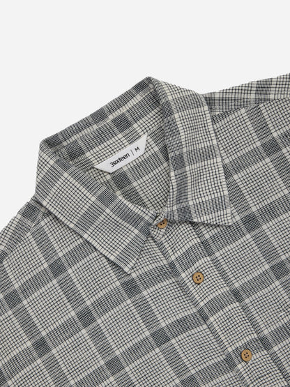 Short Sleeve Commuter Shirt Handloom Grey Check