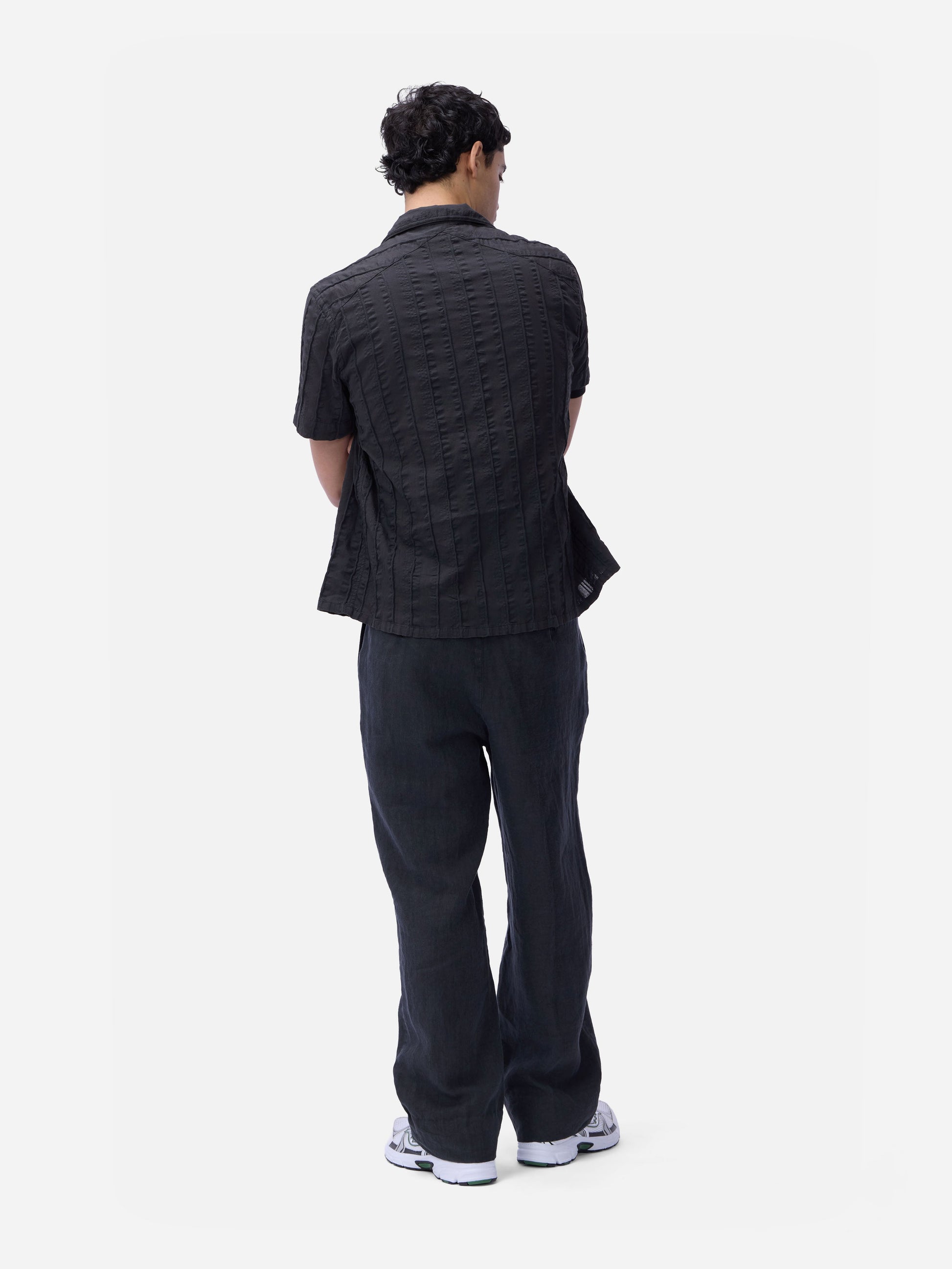 Cabana Shirt Charcoal Rope Stripe