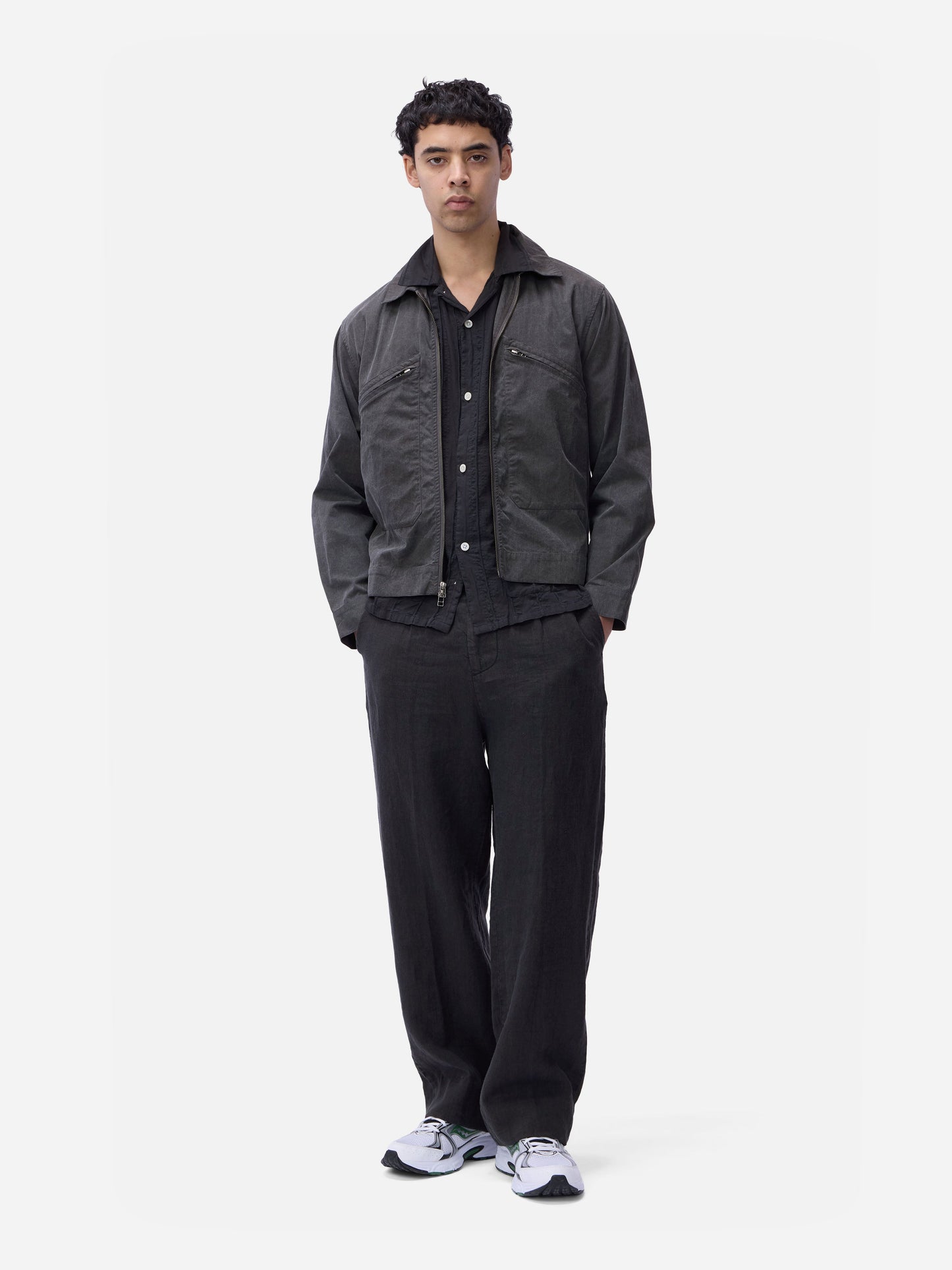 Cabana Shirt Charcoal Rope Stripe