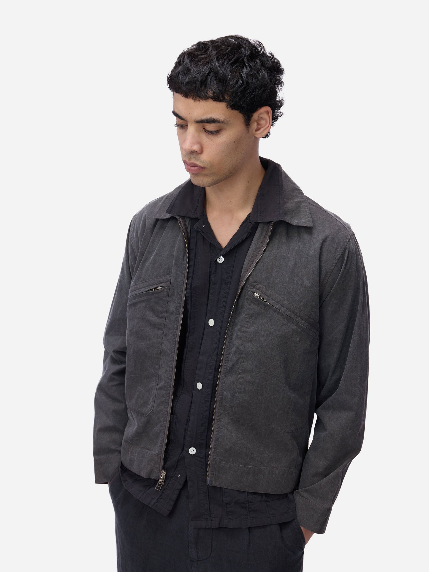 Cabana Shirt Charcoal Rope Stripe