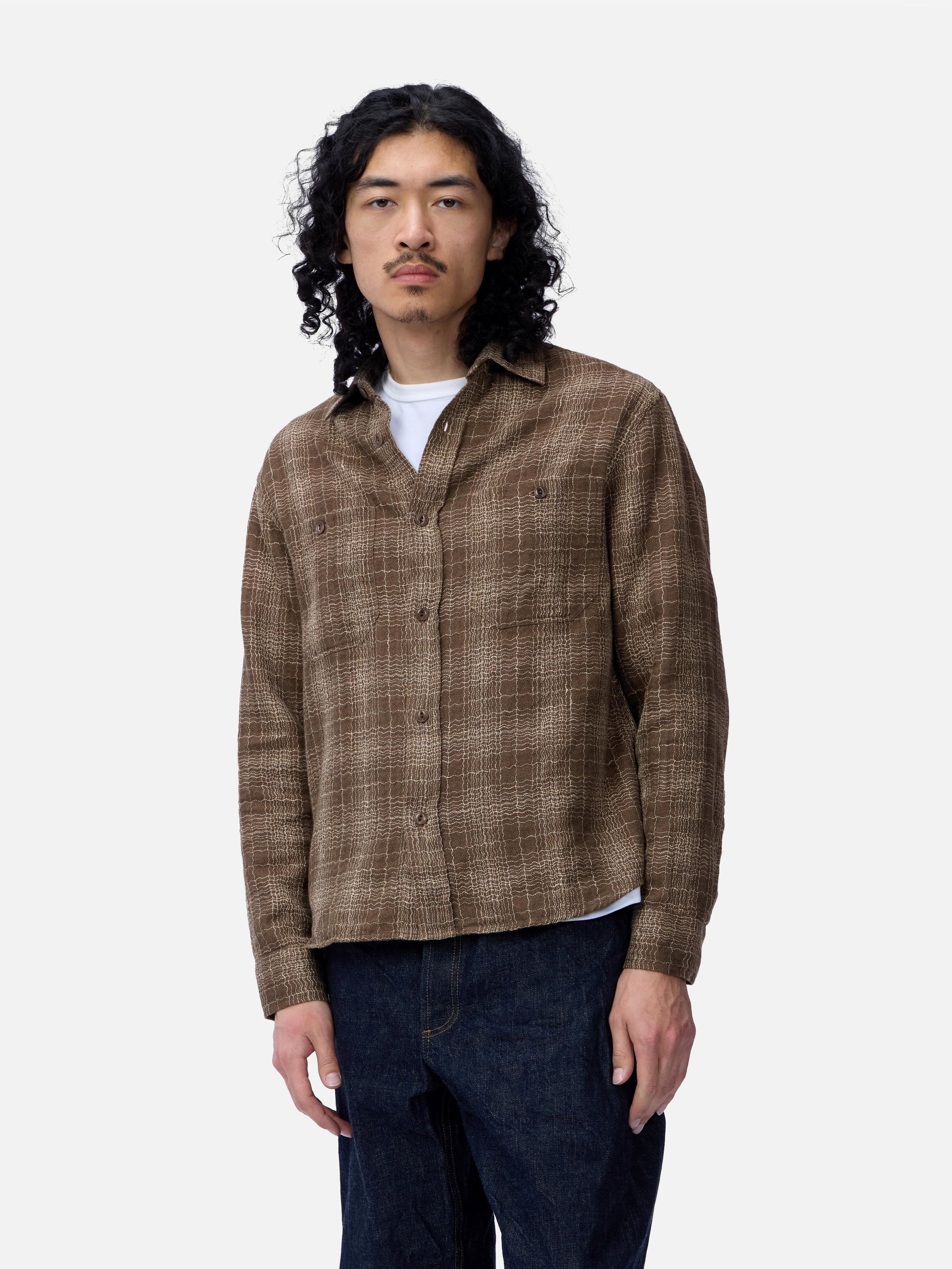 Utility Shirt Drab Wavy Check