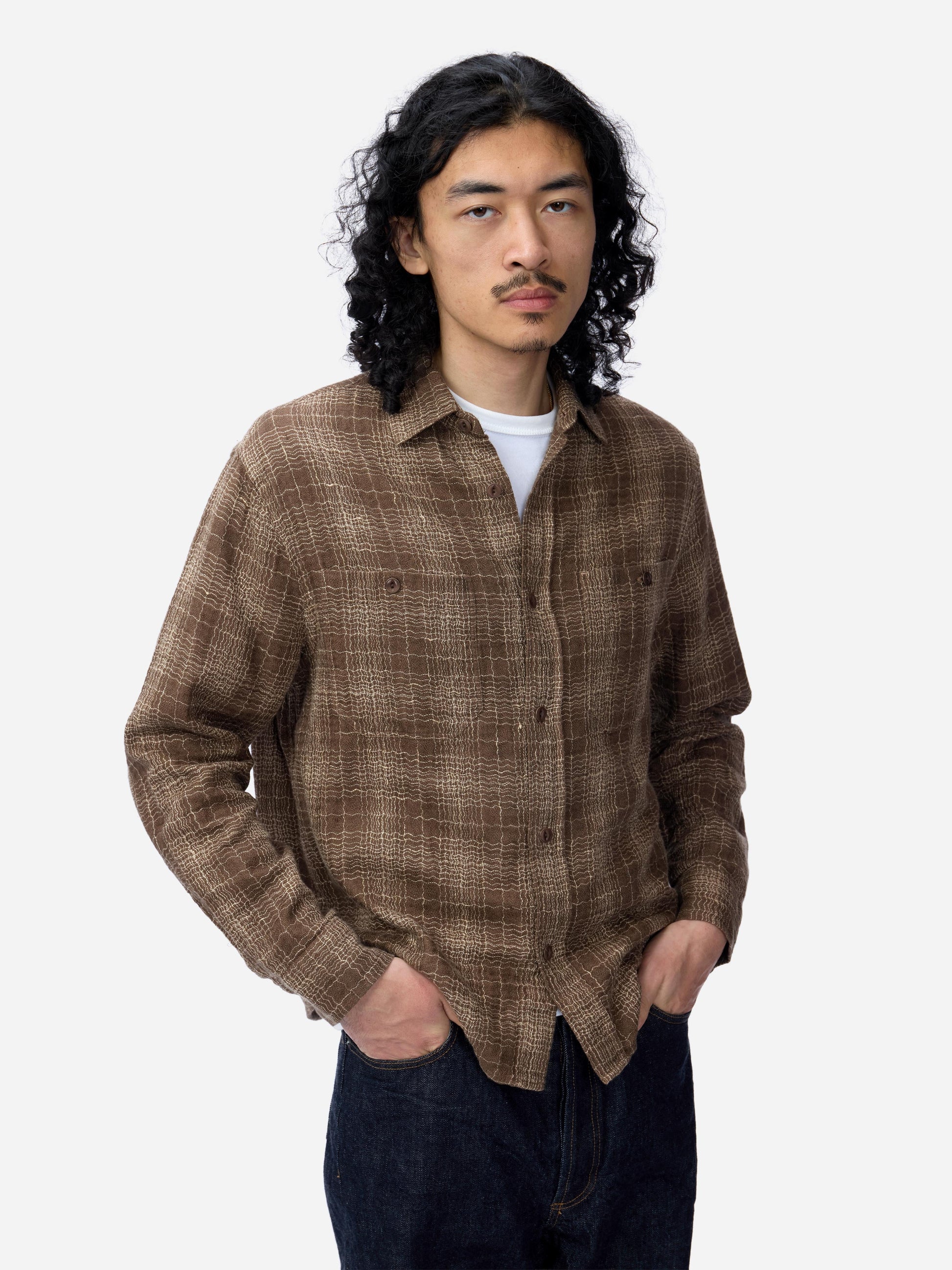 Utility Shirt Drab Wavy Check