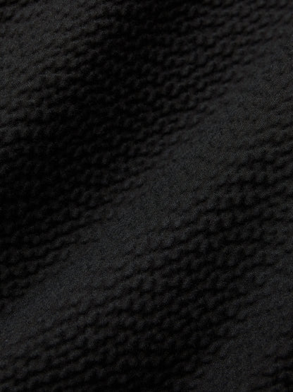 Short Sleeve Loop Shirt Black Seersucker