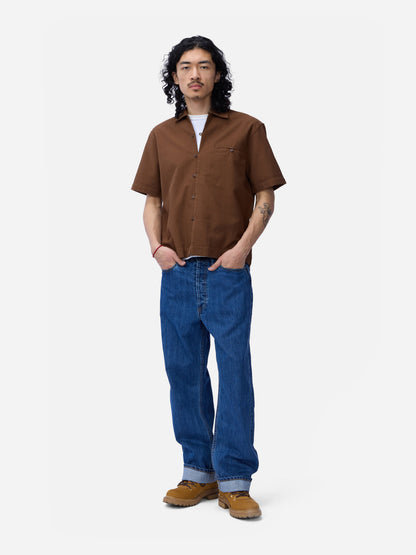 Short Sleeve Loop Shirt Cinnamon Seersucker