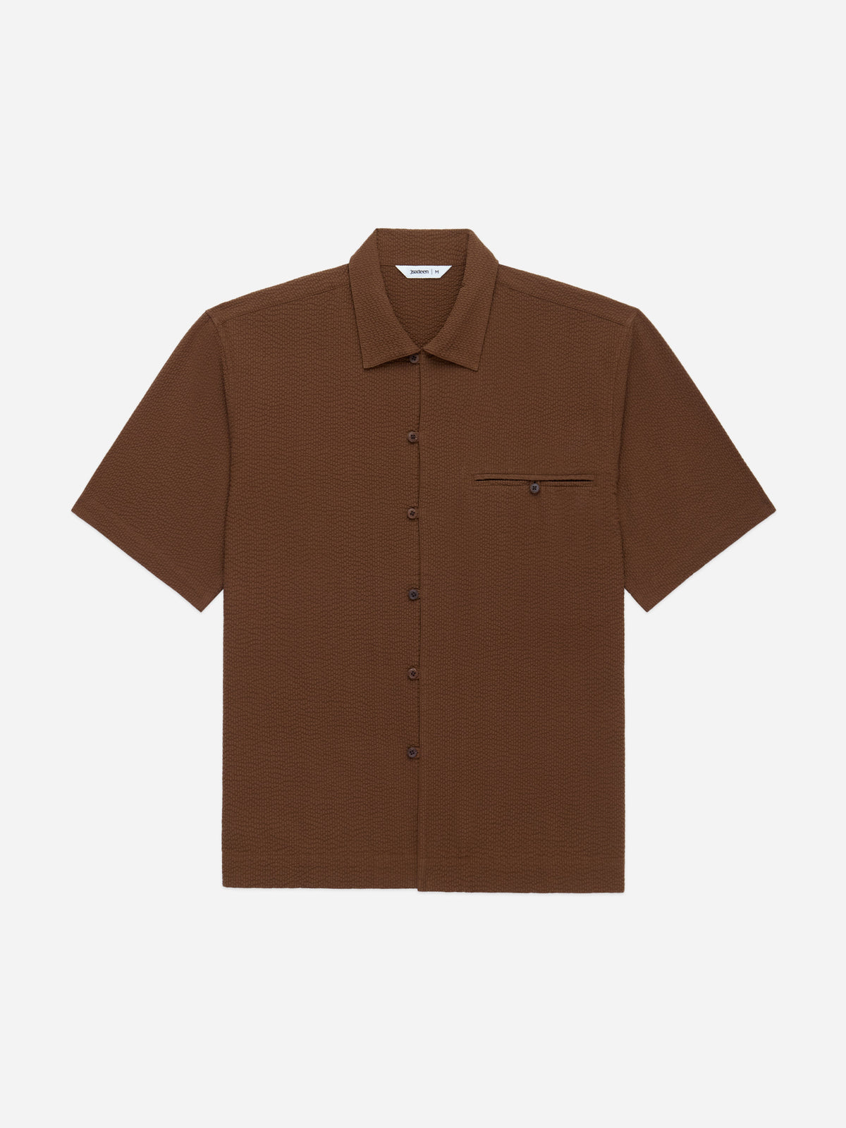 Short Sleeve Loop Shirt Cinnamon Seersucker
