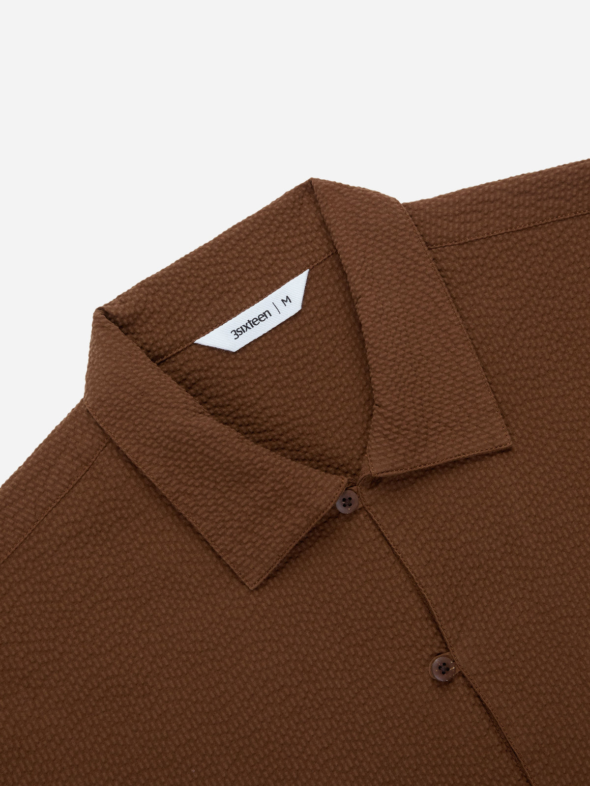 Short Sleeve Loop Shirt Cinnamon Seersucker