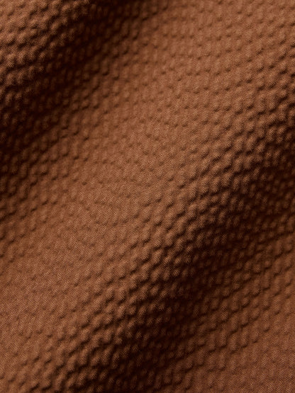 Short Sleeve Loop Shirt Cinnamon Seersucker