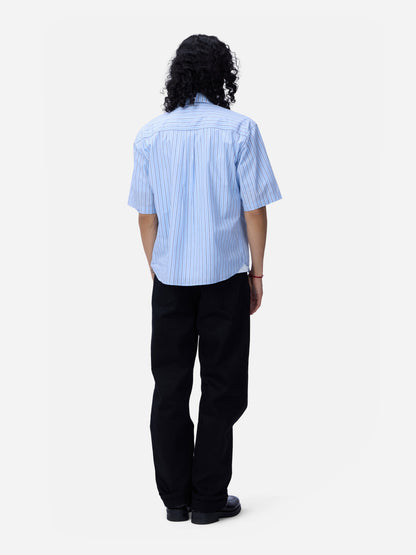 Short Sleeve Commuter Shirt Blue Stripe