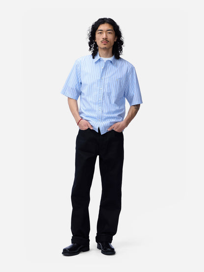 Short Sleeve Commuter Shirt Blue Stripe