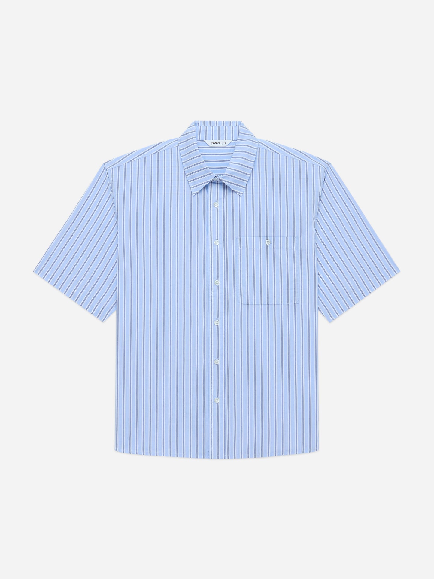 Short Sleeve Commuter Shirt Blue Stripe